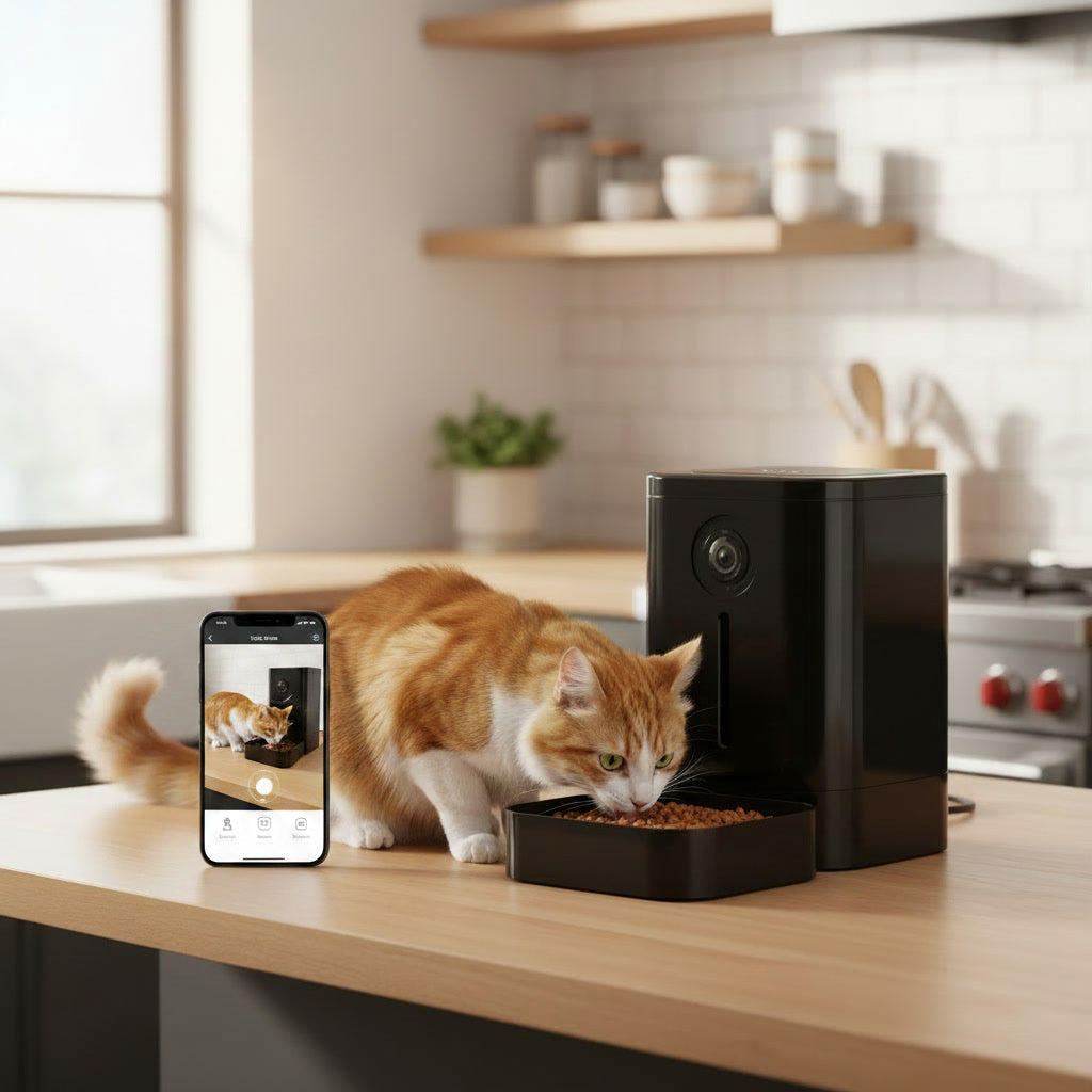 Pawlens Feeder Cam™ — Distributeur connecté avec caméra pour chat et chien